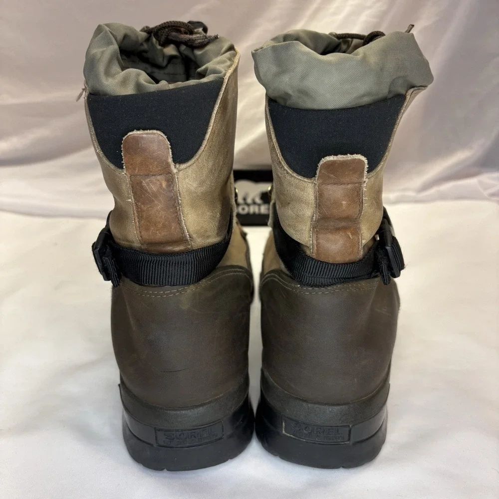 Sorel Conquest Boots Mens 10 M Waterproof Insulated Leather 